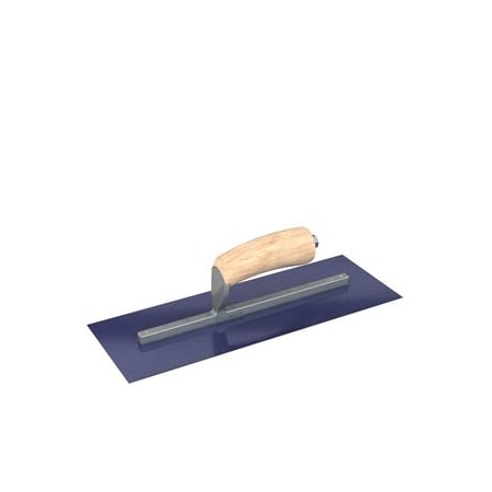 Steel City Trowels By Bon Bon 66-179 Finish Trowel, Square, Blue Steel, 14 X 5, Wood 66-179